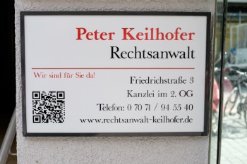 Kanzleischild Rechtsanwalt Keilhofer, Anwalt für Arbeitsrecht und Strafrecht Kanzleischild Rechtsanwalt Keilhofer, Anwalt für Arbeitsrecht und Strafrecht